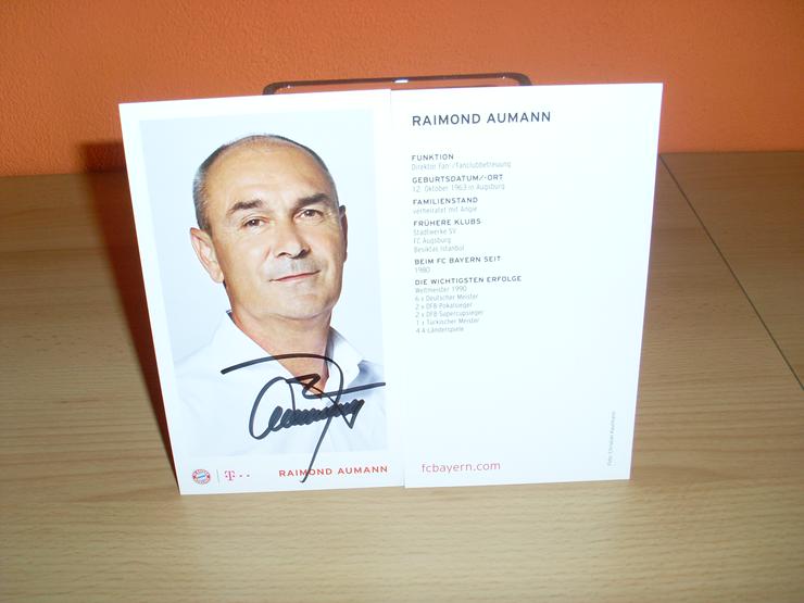 Bild 3: FC Bayern Autogrammkarte Fankarte Raimond Aumann Direktor Fanclub