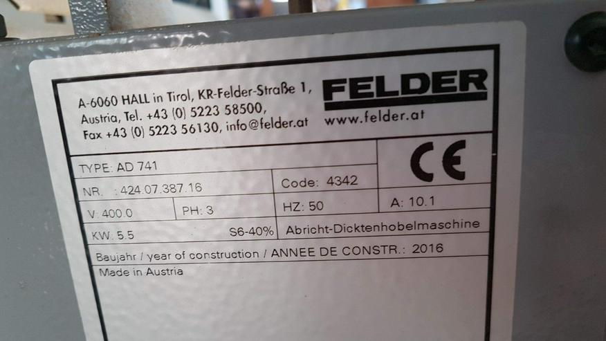 Bild 4: Hobelmaschine Felder AD741