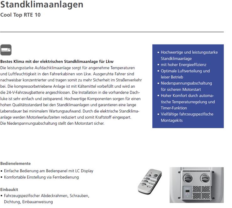 Bild 4: Dachklimaanlage Standklimaanlage Webasto RTE 10 24V Aufdachklimaanlage RTE10