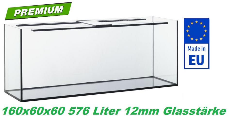  Aquarium 160x60x60 576 Liter 12mm Glas 10 Jahre Garantie TOP - Aquarien - Bild 1