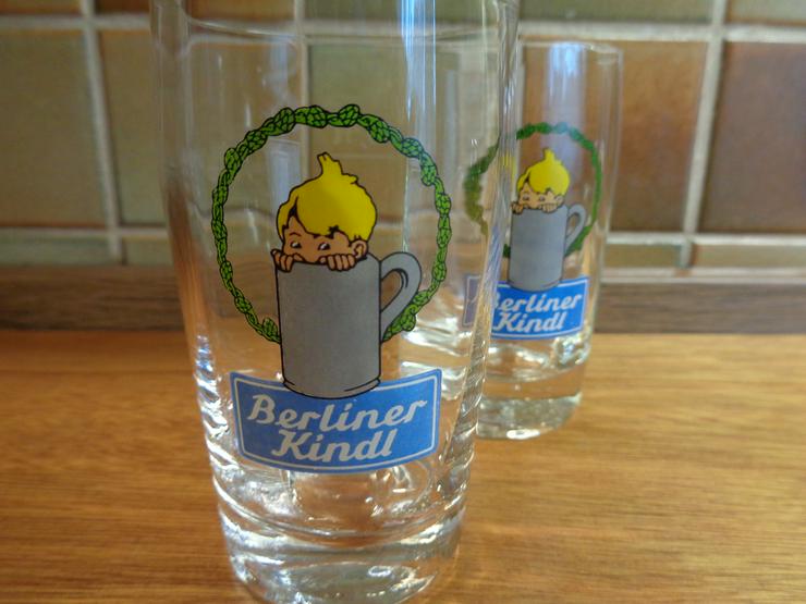 Bild 3: historisches Gastronomie-Bierglas mit farbigem "Berliner Kindl"-Emblem, ca. 60 Jahre alt