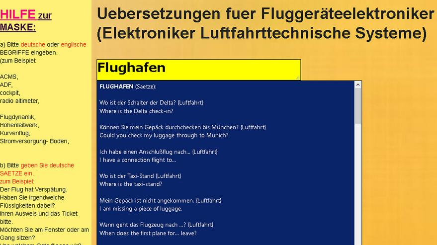 Bild 3: Flughafen-englisch/ Flugzeugteile uebersetzen/ Luftfahrt-Abkuerzung