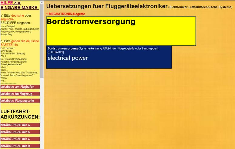 Flughafen-englisch/ Flugzeugteile uebersetzen/ Luftfahrt-Abkuerzung - Wörterbücher - Bild 1