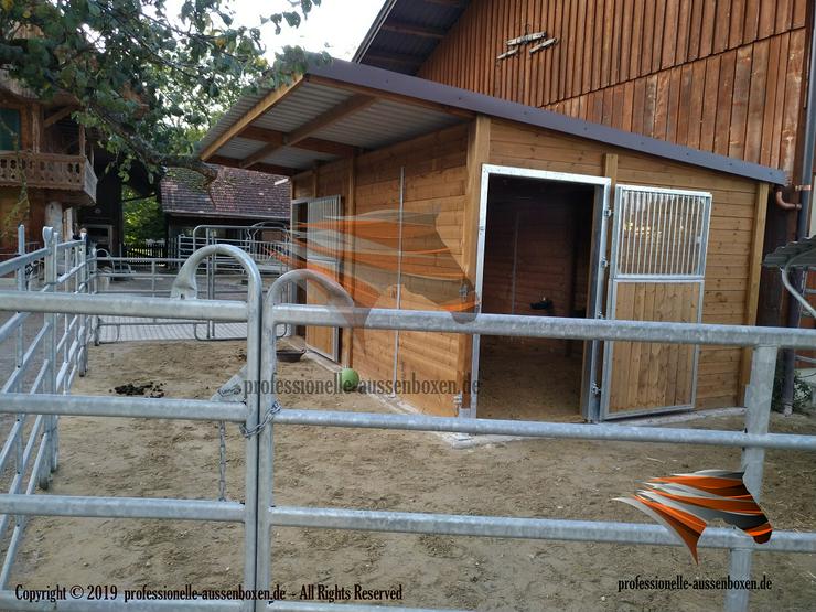 Bild 9: Außenbox für Pferde & Pferdebox | Pferdestall bauen und Offenstall kaufen & Pferdeunterstand, Weideunterstand Top - Stallplanung