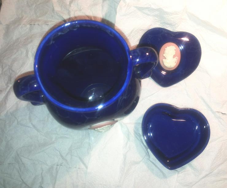 Bild 4: Vase und herzförmige Schmuckschatulle aus Porzellan (FP) noch 1 x Preis runter gesetzt !
