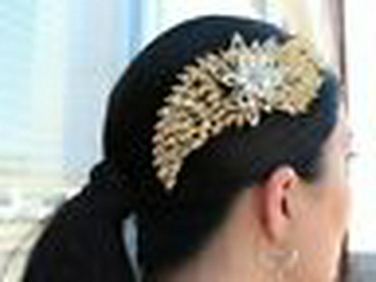 Haarkranz, Kopfschmuck, Strass , Hochzeit ,Braut, Hijab ,Kopftuch - Broschen & Anstecker - Bild 4