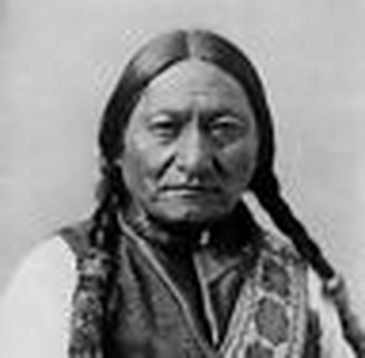Bild 2: Indianer Fahne mit Sitting Bull Häuptling der Sioux (FP)noch 1 x runter gesetzt !