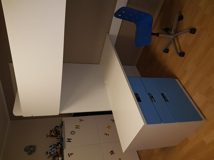 Bild 2: IKEA STUVA Kinder Hochbettkomb. weiß, blau