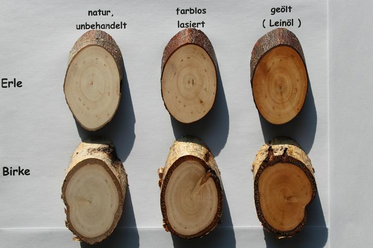 Baumscheiben aus verschiedenen Holzarten zur Deko und zum Basteln - Figuren & Objekte - Bild 3