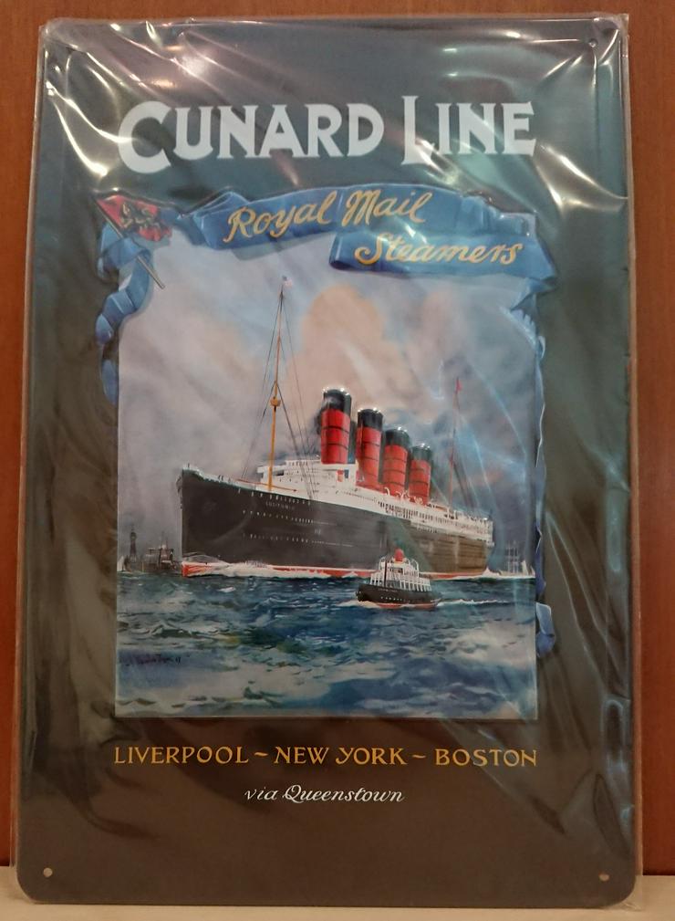 Blechschilder    Cunard Line & Route 66 - Aufkleber, Schilder & Sammelbilder - Bild 1