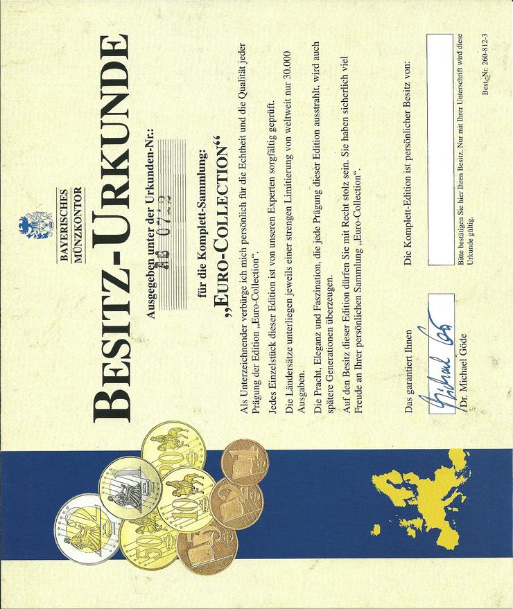 Bild 8: Sonderprägungen der EURO-Münzentwürfe  CZ / PL / HU / SI / CY