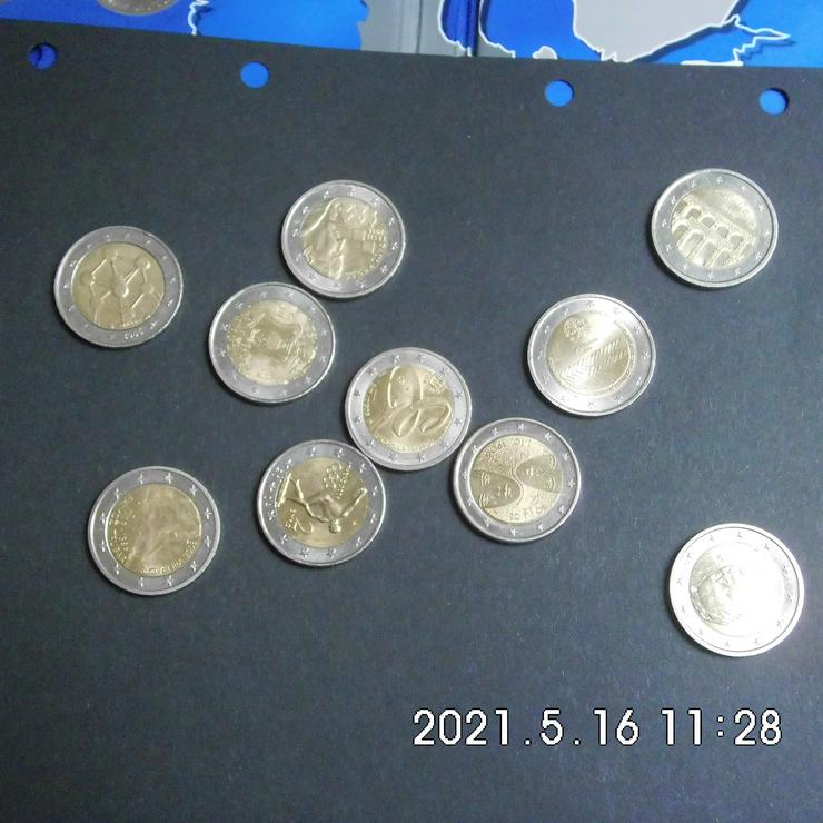 10 Stück 2 Euro Münzen aus Europa zirkuliert