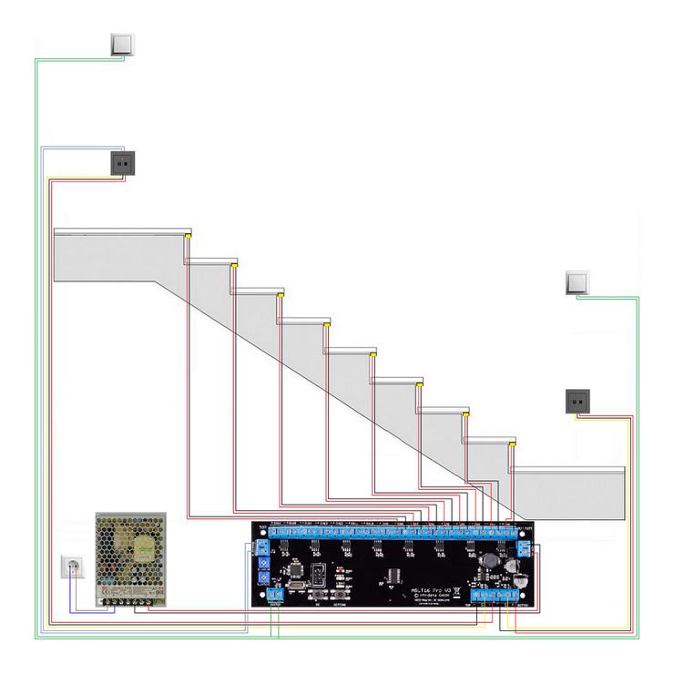 Bild 3: Automatische Sensorgesteuerte LED-Treppenbeleuchtung Standard ASLT16 Pro V3