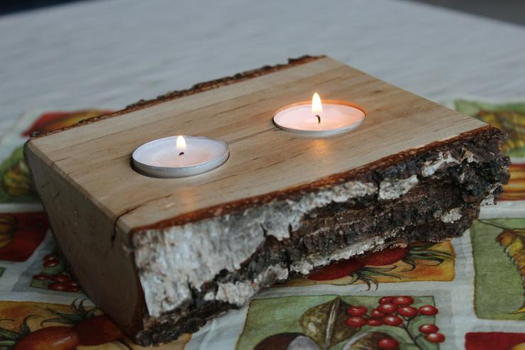 Teelicht-Halter aus Massivholz in verschiedenen Ausführungen - Kerzen & Kerzenständer - Bild 5