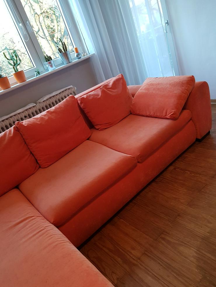 Eckcouch in Orange  ( gebraucht ) günstig zu verkaufen  - Sofas & Sitzmöbel - Bild 3