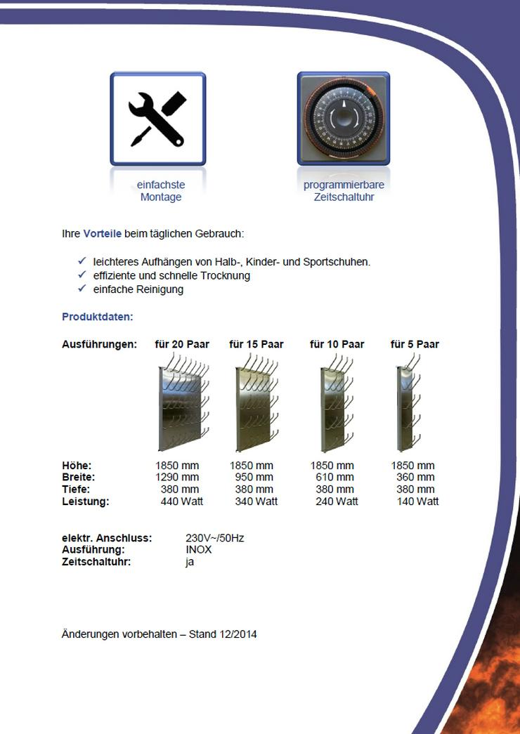 Bild 7: Stiefeltrockner mit Gebläse für 10 Paar