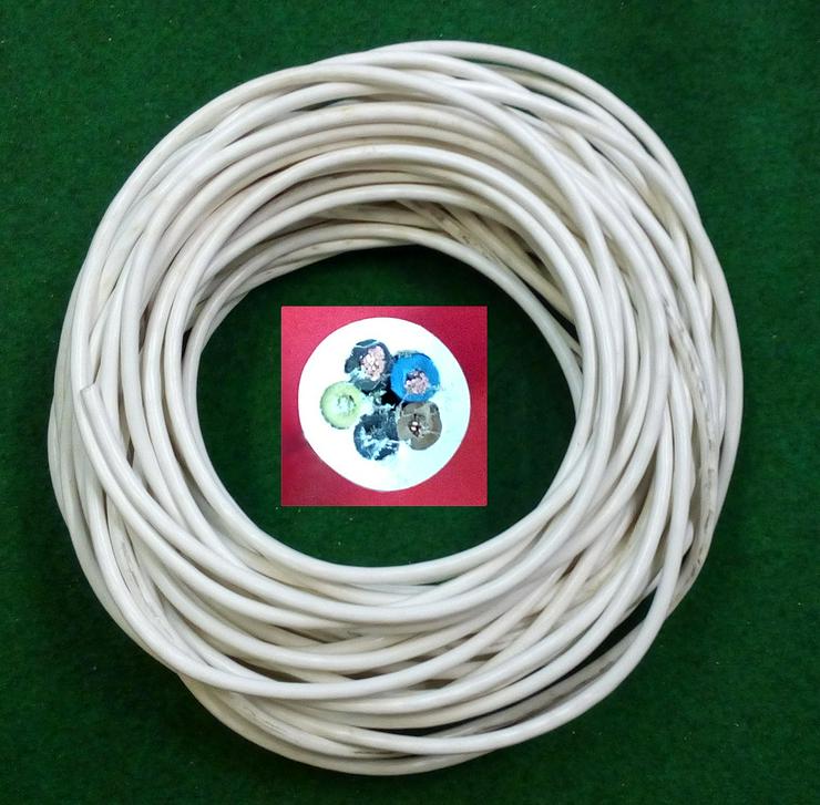 Kabel, Leitung 5 x 1,5 m² flexibel, 0,70/m