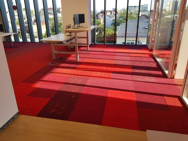 Sehr schöner roter Teppichbodenbelag Teppichfliesen - Teppiche - Bild 4