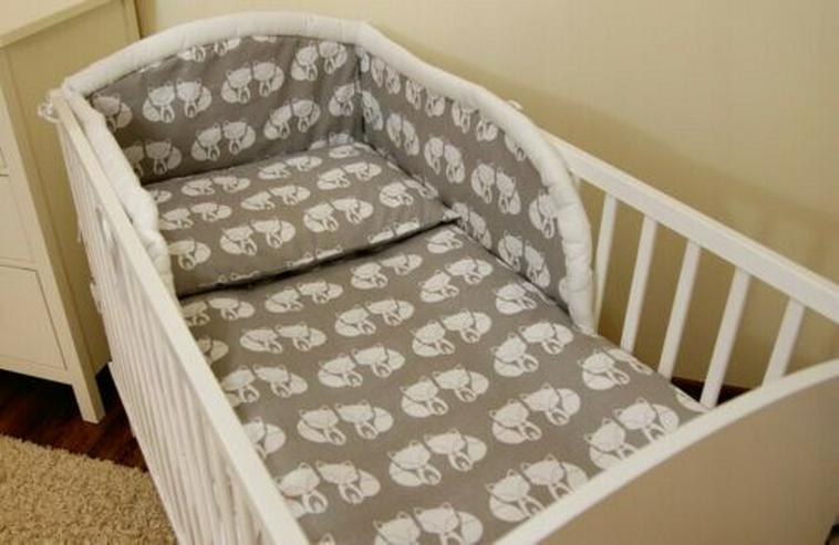 Bild 4: 3tlg Bettset Baby Nestchen Bettbezug Kissenbezug für Kinderbett 60x120 70x140cm