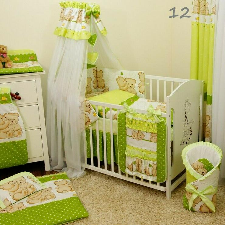 18tlg. Bettwäsche mit Betthimmel + Bettwäsche für Kinderwagen Babybettwäsche - Bettwäsche, Kissen & Decken - Bild 6
