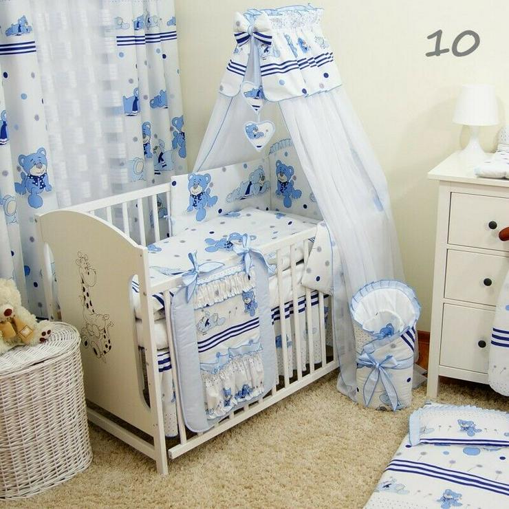 18tlg. Bettwäsche mit Betthimmel + Bettwäsche für Kinderwagen Babybettwäsche - Bettwäsche, Kissen & Decken - Bild 3