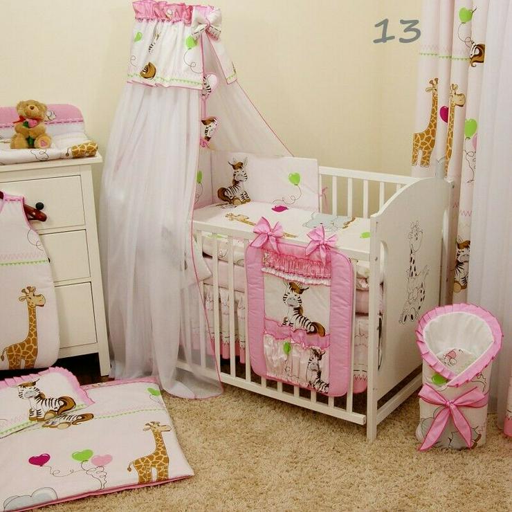 18tlg. Bettwäsche mit Betthimmel + Bettwäsche für Kinderwagen Babybettwäsche - Bettwäsche, Kissen & Decken - Bild 7