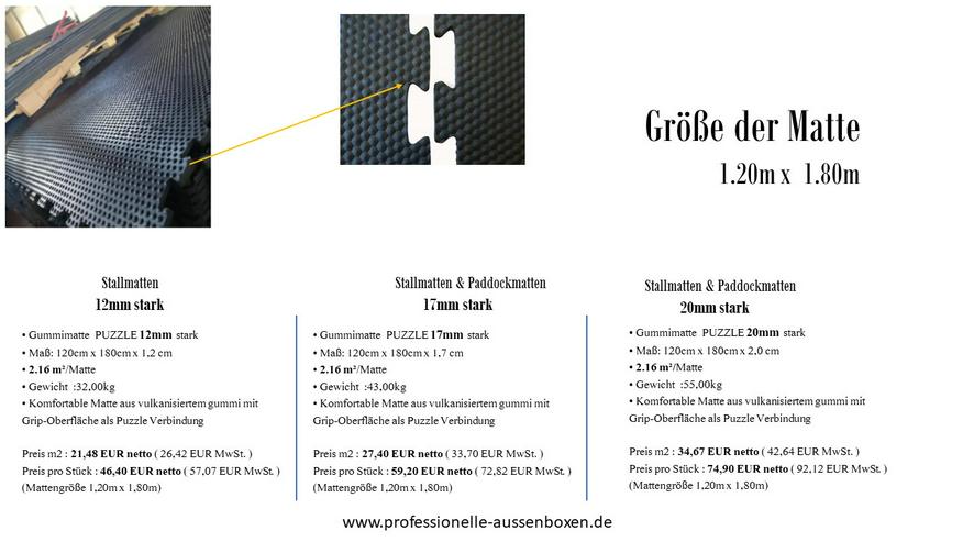 Stallmatten, Paddockmatten, Gummimatten, Boxenmatten, Pferdematten, Aussenboxen, Pferdestall, Unterstand, Pferdeunterstand, Futterraufe für pferde, Heuraufe pferde, - Einstellplätze - Bild 5