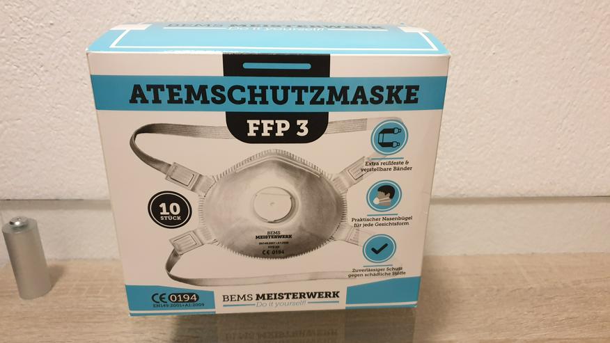 Atemschutzmaske FFP3 mit Ventil (Box 10 Stk)