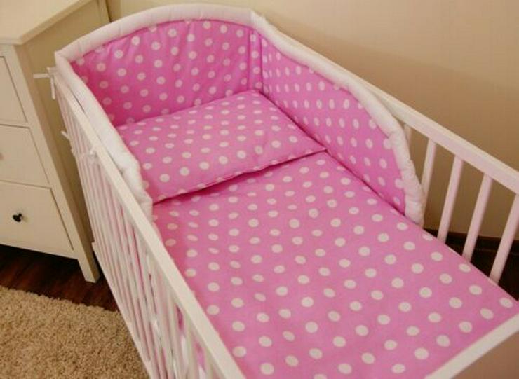 3 tlg. Bettset Baby Nestchen Bettbezug Kissenbezug für Kinderbett 60x120 70x140cm - Bettwäsche, Kissen & Decken - Bild 7