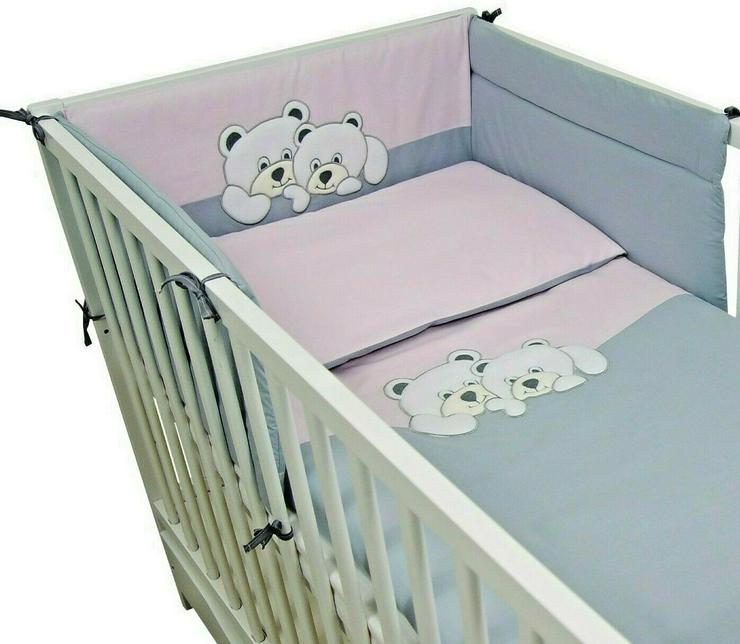 3 tlg. Bettsets Babyzimmer Kissenbezug Bettbezug Bettumrandung Bettausstattung - Bettwäsche, Kissen & Decken - Bild 4