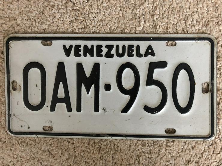 Original Autokennzeichen Venezuela