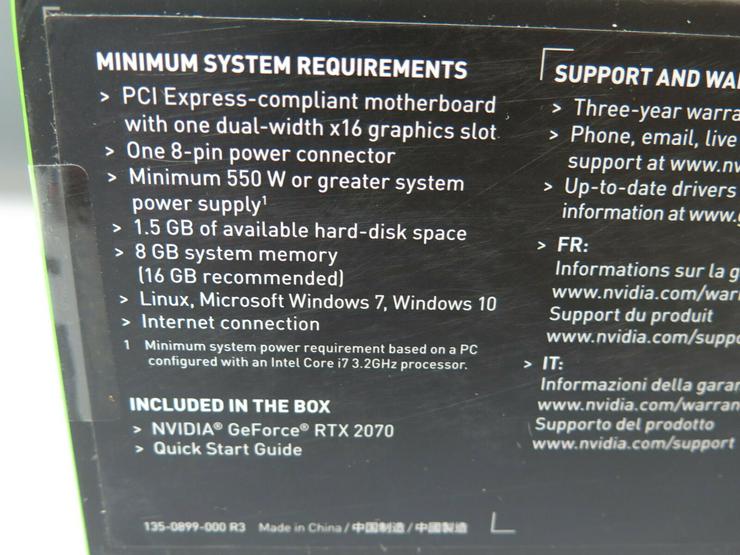Nvidia Geforce RTX 2070 8GB Grafikkarte - Grafikkarten, TV-Schnittkarten & Zubehör - Bild 4