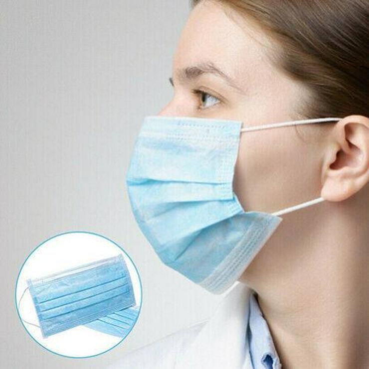 Einweg Atem Mundschutz 3-lagig Schutzmaske Gesichtsmaske Gummiband Filter - Weitere - Bild 1