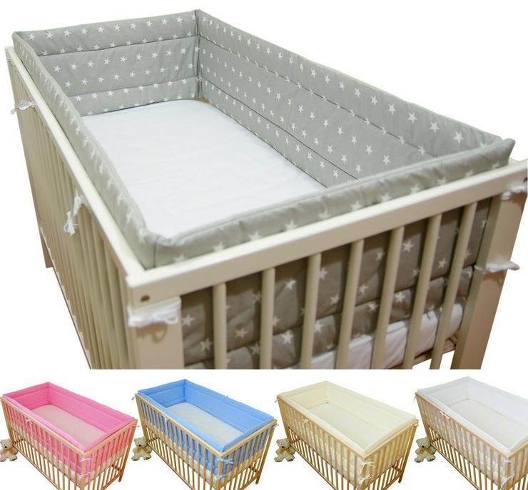  Nestchen 360x30 Bettumrandung Bettschlange Babyzimmer Bettnestchen Knotenkissen  - Bettwäsche, Kissen & Decken - Bild 1