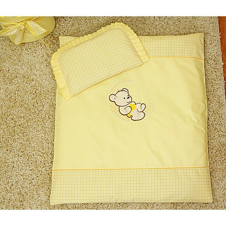 Bild 4: 4 tlg Babybettwäsche für Kinderwagen Bettbezug Kissenbezug Bettsets Kinderzimmer 