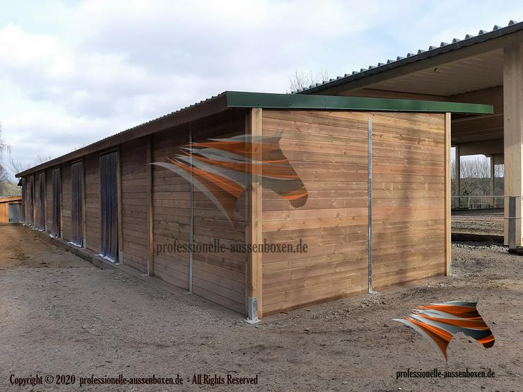 Bild 8: Pferdestall bauen Top Außenboxen & Innenboxen, Stallanlagen und Offenstall kaufen, Weidehütten, Pferdeunterstand - Pferdestall mit Stallgasse Beste Qualität zum besten Preis