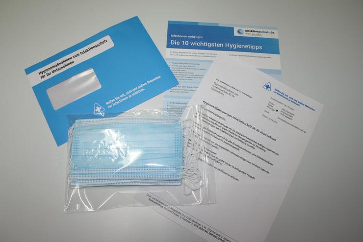 10er Pack Mundschutz Atemschutzmaske mit Hygienetipps | 73240 Wendlingen | Abholung oder Versand - Weitere - Bild 2