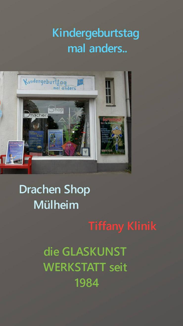 Bild 9: Drachen Shop Mülheim an der Ruhr Lenkdrachen Kinderdrachen Kite Lenkmatten & die GLASKUNST WERKSTATT seit 1984 & Tiffany Lampen Reparatur Mülheim  & Deko Bleiverglasung Galerie