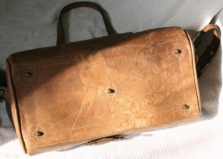 Bild 7: Canvas Travel Bag Leather Handmade