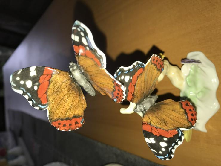 Bild 1: Schmetterlinge am Baumstamm (von Hutschenreuther) neuwertig 