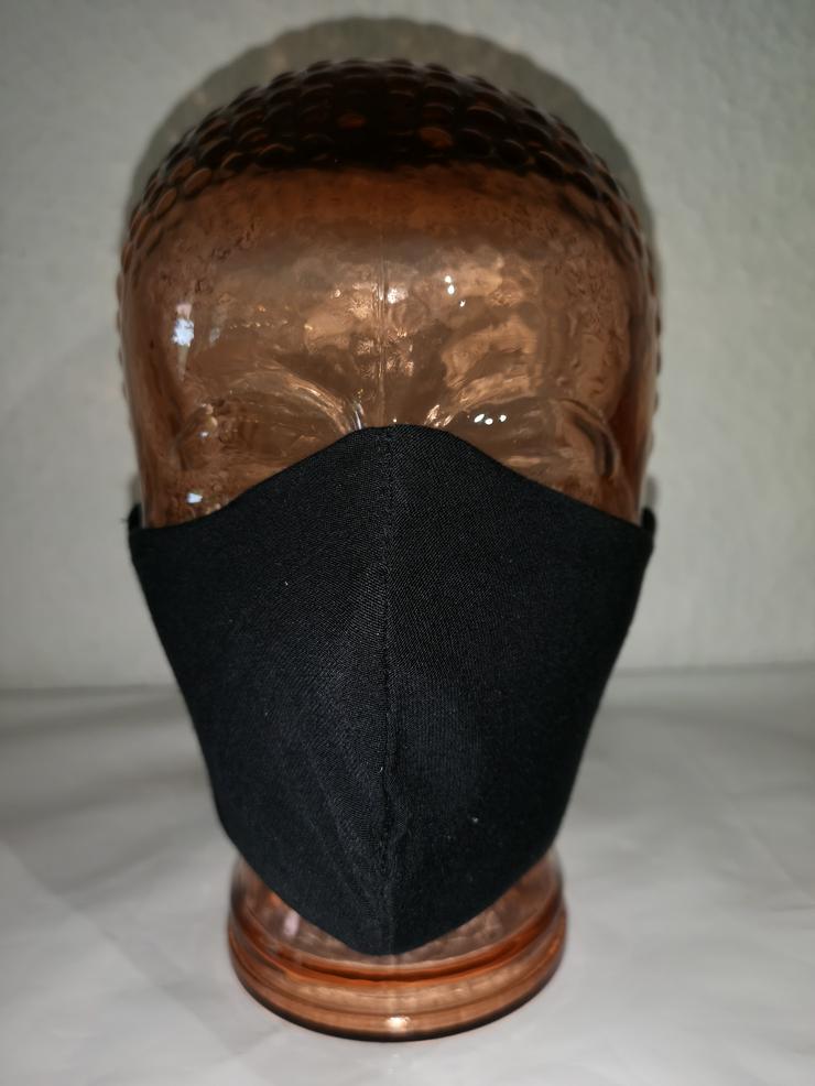 Bild 8: Gesichtsmaske Mundschutz schwarz weiß Nato camouflage glitzer
