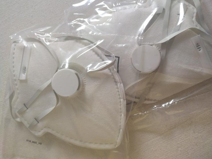 Bild 1: NEU 2Stk FFP3 Tector Atem Schutzmaske Feinstaubmaske Mund-Nasen-Schutz Filter 