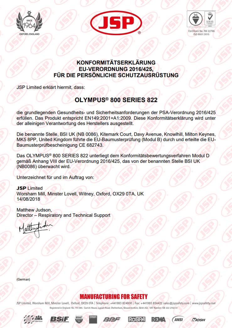 JSP FFP2 Atemschutzmaske FFP2 Flexinet 822 mit Ventil im Stück - Hygiene & Desinfektion - Bild 4
