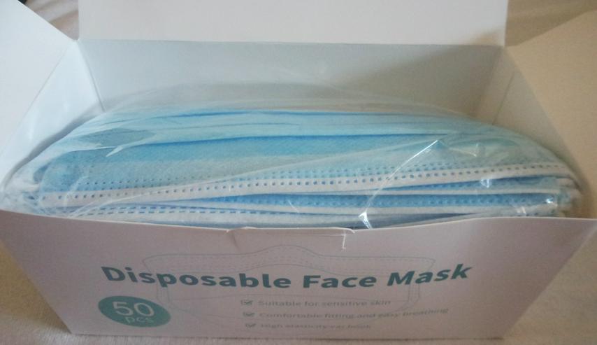 Verkaufe: 3-lagige 50 OP-Einweg-Gesichtsmasken - Hygiene & Desinfektion - Bild 4