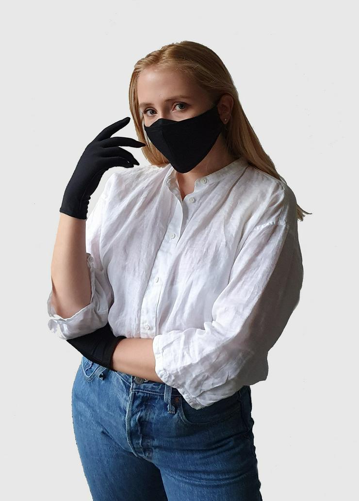 Kombi-Set: Mund- und Nasenmaske + Handschuhe für Restaurant, Hotel, Laden, Betrieb  