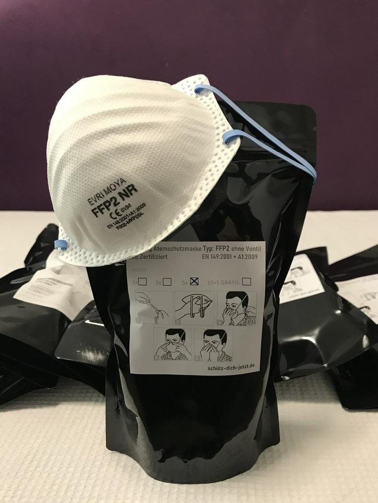 Bild 7: FFP2 Atemschutzmaske mit verstellbarem Nasenflügel ohne Ventil CE Zertifiziertes Produkt - Premium Qualität