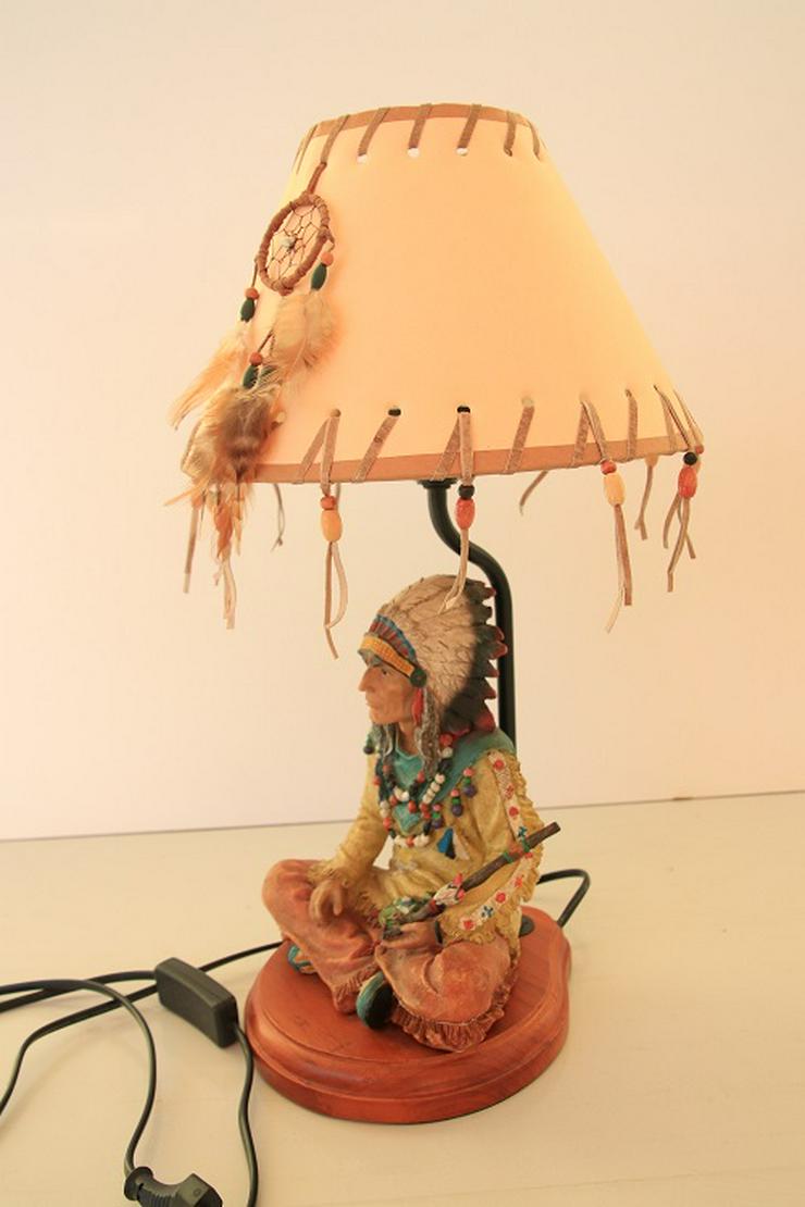 Tischlampe “Indianer“, 43 cm hoch, rar, einwandfreier Zustand - Tischleuchten - Bild 5