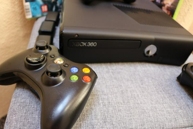 Xbox 360 S m.Zubehör, mattschw.,Top-Zustand - Xbox Konsolen & Controller - Bild 2