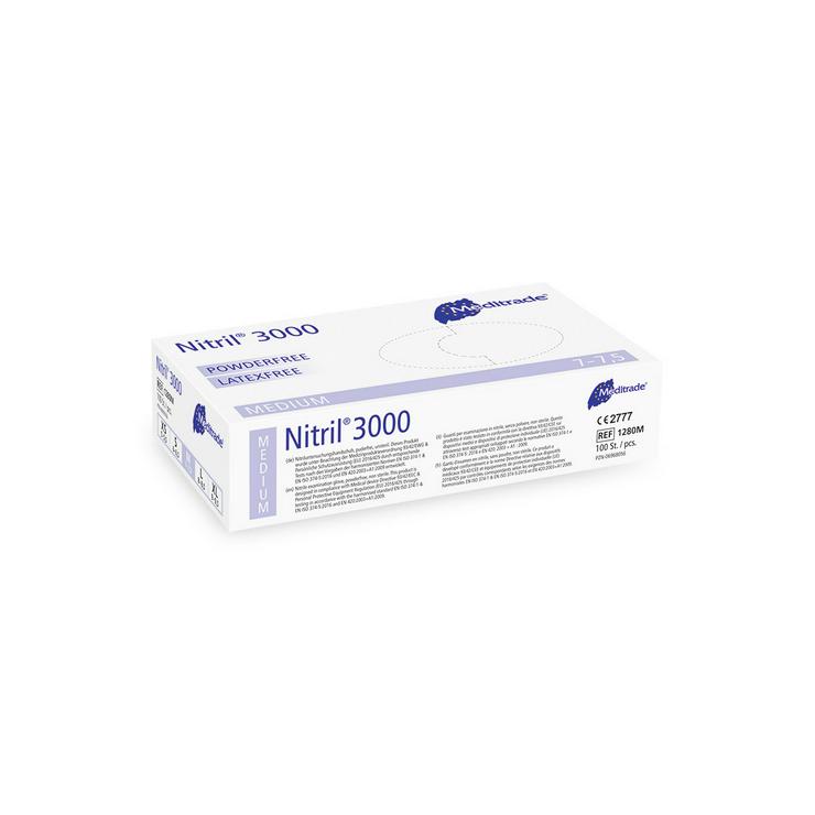 Meditrade Nitril® 3000 Einmalhandschuh Größe S + M + L - Hygiene & Desinfektion - Bild 1