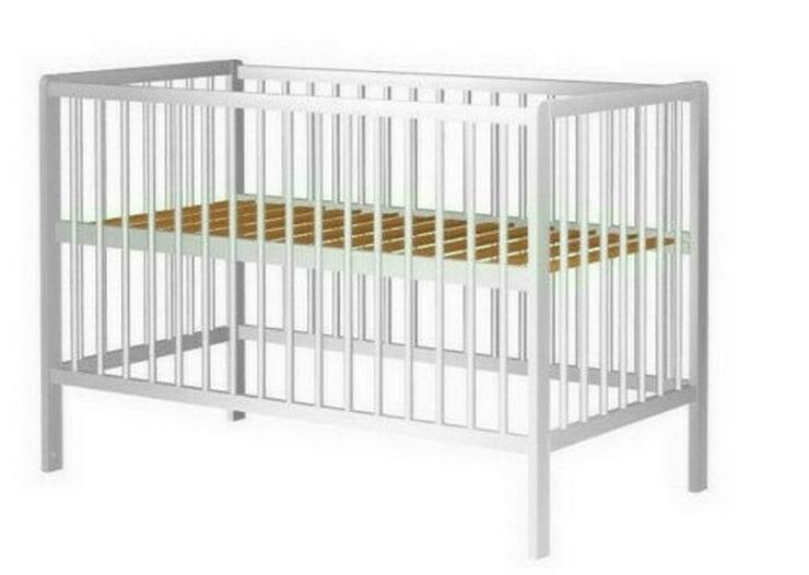 Gitterbett Babybett Kinderbett 60x120cm Höhenverstellung Schlupfsprossen Neu  - Betten - Bild 1